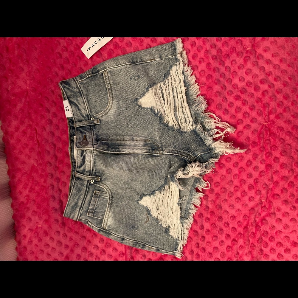 High waisted festival shorts